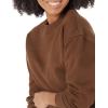 imageAmazon Essentials Womens Cropped Drop Shoulder Long Sleeve Sweatshirt Available in Plus SizeDeep Brown