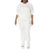 imageAmazon Essentials Womens Cropped Drop Shoulder Long Sleeve Sweatshirt Available in Plus SizeEggshell White
