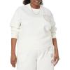 imageAmazon Essentials Womens Cropped Drop Shoulder Long Sleeve Sweatshirt Available in Plus SizeEggshell White