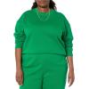 imageAmazon Essentials Womens Cropped Drop Shoulder Long Sleeve Sweatshirt Available in Plus SizeGreen