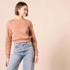 imageAmazon Essentials Womens Cropped Drop Shoulder Long Sleeve Sweatshirt Available in Plus SizeLight Brown
