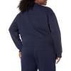 imageAmazon Essentials Womens Cropped Drop Shoulder Long Sleeve Sweatshirt Available in Plus SizeNavy