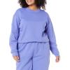 imageAmazon Essentials Womens Cropped Drop Shoulder Long Sleeve Sweatshirt Available in Plus SizePurple Blue