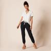 imageAmazon Essentials Womens Drawstring Pajama Jogger Lounge Pants Lightweight Terry Plus SizeBlack