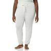 imageAmazon Essentials Womens Drawstring Pajama Jogger Lounge Pants Lightweight Terry Plus SizeGrey Heather Stripe