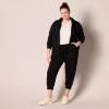 imageAmazon Essentials Womens Fleece Capri Jogger Sweatpants with Drawstring Pull OnBlack
