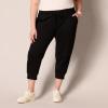 imageAmazon Essentials Womens Fleece Capri Jogger Sweatpants with Drawstring Pull OnBlack