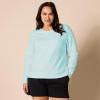 imageAmazon Essentials Womens Fleece Crewneck Long Sleeve Pullover Sweatshirt Available in Plus SizeAqua Blue