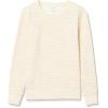 imageAmazon Essentials Womens Fleece Crewneck Long Sleeve Pullover Sweatshirt Available in Plus SizeBeige Zebra Stripe Print