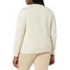 imageAmazon Essentials Womens Fleece Crewneck Long Sleeve Pullover Sweatshirt Available in Plus SizeBeige Zebra Stripe Print