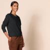 imageAmazon Essentials Womens Fleece Crewneck Long Sleeve Pullover Sweatshirt Available in Plus SizeBlack Heather