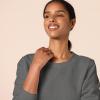 imageAmazon Essentials Womens Fleece Crewneck Long Sleeve Pullover Sweatshirt Available in Plus SizeCharcoal Heather