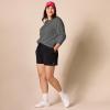 imageAmazon Essentials Womens Fleece Crewneck Long Sleeve Pullover Sweatshirt Available in Plus SizeCharcoal Heather