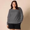 imageAmazon Essentials Womens Fleece Crewneck Long Sleeve Pullover Sweatshirt Available in Plus SizeCharcoal Heather