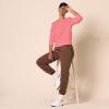 imageAmazon Essentials Womens Fleece Crewneck Long Sleeve Pullover Sweatshirt Available in Plus SizeCoral Pink