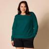 imageAmazon Essentials Womens Fleece Crewneck Long Sleeve Pullover Sweatshirt Available in Plus SizeDark Green