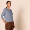 imageAmazon Essentials Womens Fleece Crewneck Long Sleeve Pullover Sweatshirt Available in Plus SizeIndigo Blue Heather