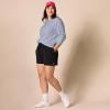 imageAmazon Essentials Womens Fleece Crewneck Long Sleeve Pullover Sweatshirt Available in Plus SizeIndigo Blue Heather