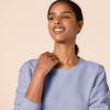 imageAmazon Essentials Womens Fleece Crewneck Long Sleeve Pullover Sweatshirt Available in Plus SizeIndigo Blue Heather