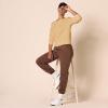 imageAmazon Essentials Womens Fleece Crewneck Long Sleeve Pullover Sweatshirt Available in Plus SizeLight Camel