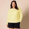imageAmazon Essentials Womens Fleece Crewneck Long Sleeve Pullover Sweatshirt Available in Plus SizeLight Yellow