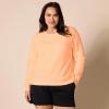 imageAmazon Essentials Womens Fleece Crewneck Long Sleeve Pullover Sweatshirt Available in Plus SizeMelon Orange