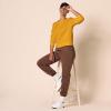 imageAmazon Essentials Womens Fleece Crewneck Long Sleeve Pullover Sweatshirt Available in Plus SizeMustard Yellow