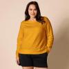 imageAmazon Essentials Womens Fleece Crewneck Long Sleeve Pullover Sweatshirt Available in Plus SizeMustard Yellow