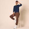 imageAmazon Essentials Womens Fleece Crewneck Long Sleeve Pullover Sweatshirt Available in Plus SizeNavy