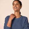 imageAmazon Essentials Womens Fleece Crewneck Long Sleeve Pullover Sweatshirt Available in Plus SizeNavy Heather
