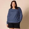 imageAmazon Essentials Womens Fleece Crewneck Long Sleeve Pullover Sweatshirt Available in Plus SizeNavy Heather
