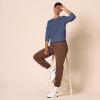 imageAmazon Essentials Womens Fleece Crewneck Long Sleeve Pullover Sweatshirt Available in Plus SizeNavy Heather