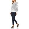 imageAmazon Essentials Womens Fleece Crewneck Long Sleeve Pullover Sweatshirt Available in Plus SizeNavy White Horizontal Stripe