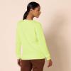 imageAmazon Essentials Womens Fleece Crewneck Long Sleeve Pullover Sweatshirt Available in Plus SizeNeon Lime Green