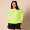 imageAmazon Essentials Womens Fleece Crewneck Long Sleeve Pullover Sweatshirt Available in Plus SizeNeon Lime Green