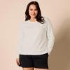 imageAmazon Essentials Womens Fleece Crewneck Long Sleeve Pullover Sweatshirt Available in Plus SizeOatmeal Heather