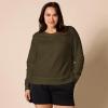 imageAmazon Essentials Womens Fleece Crewneck Long Sleeve Pullover Sweatshirt Available in Plus SizeOlive