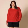 imageAmazon Essentials Womens Fleece Crewneck Long Sleeve Pullover Sweatshirt Available in Plus SizeRed