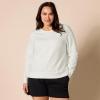 imageAmazon Essentials Womens Fleece Crewneck Long Sleeve Pullover Sweatshirt Available in Plus SizeWhite