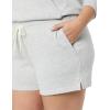 imageAmazon Essentials Womens Fleece Drawstring Sweat Shorts with PocketsLight Grey Heather