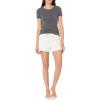 imageAmazon Essentials Womens Lightweight Breathable Lounge Terry Pajama Shorts with Elastic Waist DrawstringLight Grey Heather