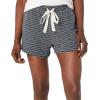 imageAmazon Essentials Womens Lightweight Breathable Lounge Terry Pajama Shorts with Elastic Waist DrawstringNavy White Mini Stripe