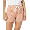 imageAmazon Essentials Womens Lightweight Breathable Lounge Terry Pajama Shorts with Elastic Waist DrawstringTan White Hearts Print
