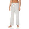 imageAmazon Essentials Womens Lightweight Lounge Terry Pajama Pant with DrawstringLight Grey White Stripe