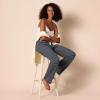 imageAmazon Essentials Womens Lightweight Lounge Terry Pajama Pant with DrawstringNavy White Mini Stripe