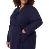 imageAmazon Essentials Womens Lightweight Waffle FullLength Bath Robe with Pockets Available in Plus Size Navy XLarge