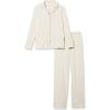 imageAmazon Essentials Womens Long Sleeve Cotton Modal Pajama Set Loungewear with FullLength BottomBeige