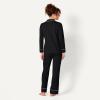 imageAmazon Essentials Womens Long Sleeve Cotton Modal Pajama Set Loungewear with FullLength BottomBlack