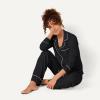 imageAmazon Essentials Womens Long Sleeve Cotton Modal Pajama Set Loungewear with FullLength BottomBlack