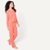 imageAmazon Essentials Womens Long Sleeve Cotton Modal Pajama Set Loungewear with FullLength BottomCoral Pink
